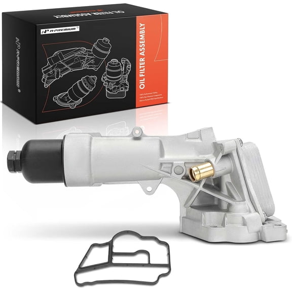 A-Premium Engine Oil Cooler and Oil Filter Housing [with Gasket] - Compatible with Mercedes-Benz Vehicles - W203/C203 Series C230 2003 2004 2005-1.8L