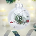 thumbnail image 3 of Bola de decoración navideña, 6 piezas/juego de bolas de Navidad transparentes, bola de Navidad, bola de Navidad adaptada para la perfección, 3 of 8