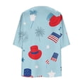 thumbnail image 5 of Gamivast Patriotic Cardigans for Women Star Print Open Front 3/4 Sleeve Loose Fit Western Tops Lightweight Kimono Cardigan 3/4 Sleeve Vacation Beach Wear outfits, 5 of 6