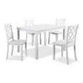 thumbnail image 2 of Furniture of America Exino 5-Piece Transitional Wood Indoor Dining Table Set, White, 2 of 7