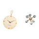 thumbnail image 5 of Reloj de pared de madera decorativo moderno colgante reloj silencioso esfera figura escritorio adorno madera vidrio adecuado para sala de estar oficin, 5 of 8