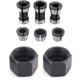 thumbnail image 1 of Dinheiro Portabrocas HSS de 6 piezas, 6 mm, 6,35 mm, 8 mm, convertidor adaptador para máquina de grabado con taladro, para recortar cortador eléctrico de carpintería, soporte para esquinas + 2 tuercas, 1 of 5