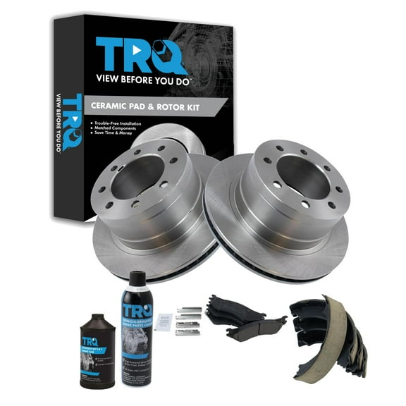 TRQ Rear Brake Pad & Rotor Kit BKA34808 Fits Select 2003-2005 Dodge Ram 2500 , 2003-2005 Dodge Ram 3500