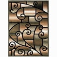 thumbnail image 2 of HR HANDCRAFT RUGS HR Sage Green, Chocolate, Multi Modern Living Room Rug Abstract with Geometric Swirls Pattern 8' x 10', 2 of 5