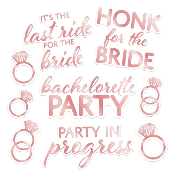 Bachelorette Auto-Clings, 3"-12.25", (9/Pkg)