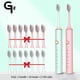 thumbnail image 3 of Cepillo de dientes eléctrico GeZhou recargable IPX7, resistente al agua, sónico, para niños, 18 modos, para viajes, 16 cabezales, 3 of 5