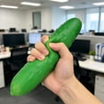 thumbnail image 4 of Cucumber Dumpling Squishy Slow Rising Stress Ball Funny Stress Squishy Soft Squeeze Decompression Dough for Fun Stress Relief Sensory Toy, 5 Inch, 4 of 5