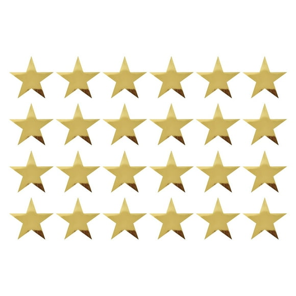 KAKOWELY 24 estrellas doradas de papel decorativas recortadas para tablón de anuncios