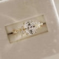 thumbnail image 5 of vylahjewellery Brilliant Cushion Cut Moissanite Anniversary Ring 14K Vermeil Yellow Gold with Round Diamond Accents Promise Wedding Bridal Statement Ring for Women's, 5 of 6