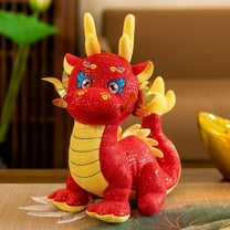 2025 Lunar New Year Dragon Plush Toy, Chinese Zodiac Mascot Stuffed Animal With Realistic 3D Design, Ultra Soft Plush And Pp Cotton Material For Home Decoration And Gift Giving