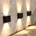 thumbnail image 2 of 2 luces solares LED para exteriores, lámparas de luz solar para jardín, calles, paisajes, balcones, decoración, luces solares de pared fáciles de instalar para jardines, entradas y caminos, 2 of 9