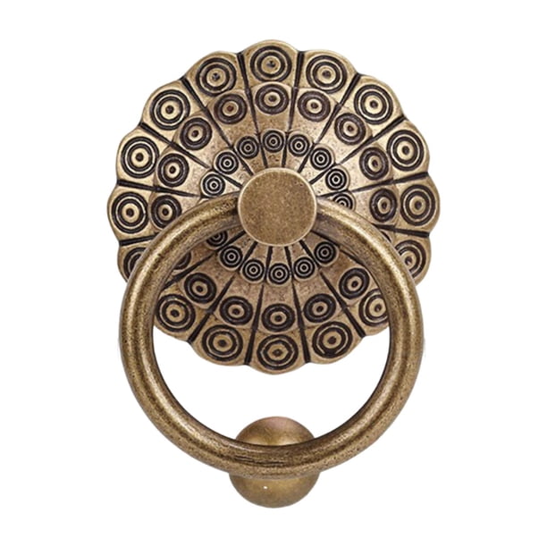 Aldaba para puerta de entrada, diseño retro, manija para valla, herraje para puerta resistente, latón para Color Bronce