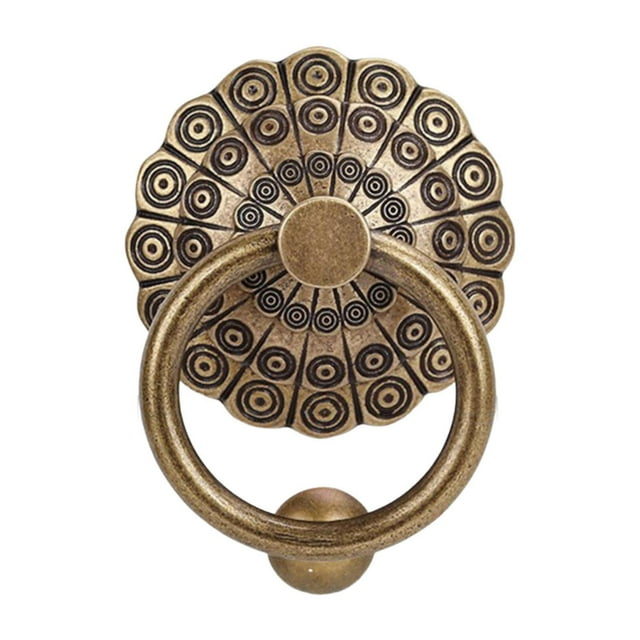 DOLITY Heurtoir de Porte en Laiton Design Rétro Poignée de Clôture pour Maison en Bois Pelouse Style Ferme Couleur Bronze
