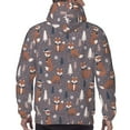 thumbnail image 7 of Fotbe Men's Hoodie with Snowflake Fox Pattern - Kangaroo Pocket Pullover Hooded Sweatshirt, Perfect for Daily Wear, Travel, and Home-Small, 7 of 7