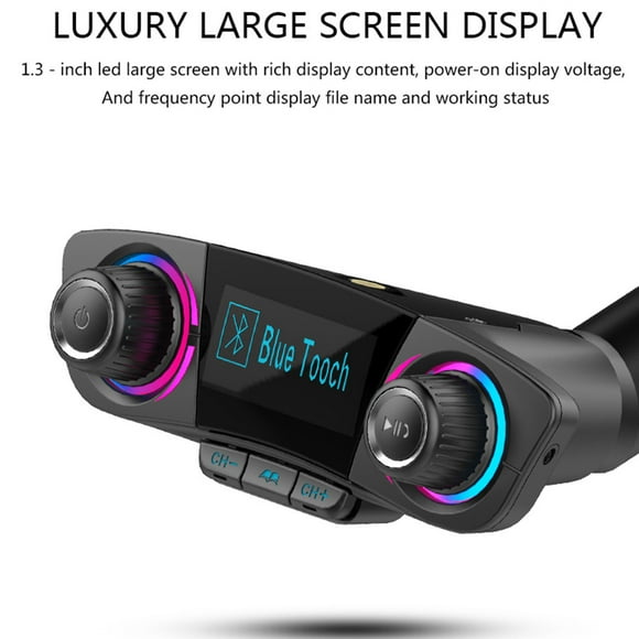 EGNMCR BT06 Wireless In-Car Bluetooth FM Transmitter USB Charger Input 1 MP3