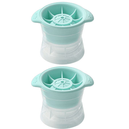 

Leak-Free Set of 2 Stackable Molds for Whiskey Spirits Liquor Cocktails Soda & More Black