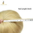 thumbnail image 6 of Lyrical Hair Toupee for Men Full Lace Hairpieces Human Hair Replacement System 8"X10" Transparent Lace Mens Toupee Human Hair Units for Man Bleached Knots Male Hair Prosthesis #20R, 6 of 7