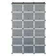 thumbnail image 3 of Hassch 12-Tier Portable Shoe Rack Organizer 36 Grids Tower Shelf Storage Cabinet for 72 Pair Shoes Heels, Boots, Slippers, Black, 3 of 8