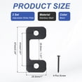 thumbnail image 2 of Uxcell Adjustable Door Strike Plate with Screws Stainless Steel for Electronic Locks Black, 2 of 6