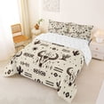 thumbnail image 2 of Erosebridal Adults Western Aztec Queen Comforter Set,Boho Bull Skull Bedding Comforter Set For Cowboy, Reversible 3-Piece, 2 of 7