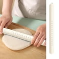 thumbnail image 1 of Feltree 10-Inch Silicone Rolling Pin with Non-Stick Surface, Stainless Steel Inner Core and Ruler Marker for Baking Pastries, Pizza, Bread and More, 1 of 8