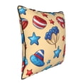thumbnail image 3 of Velvet Rimmed Pillowcase Is Not Easy To Open Line Deformation Invisible Zipper Opening And Closing Only Pillowcase Does Not Contain Pillow Core Independence Day Theme Elements Star (3) 16"X16", 3 of 8