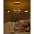 thumbnail image 3 of Matane 8.7'' LED Flush Mount Ceiling Light Fixture with Night Light,18W 1800LM 3000K/4000K/5000K, Dimmable Ceiling Lamp Surface Mount Round Lighting Fixture for Bedroom,Dining Room,Kitchen,White,2PCS, 3 of 9