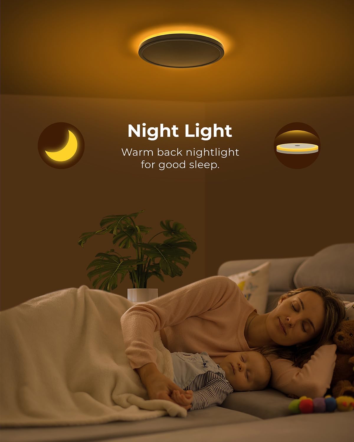 Matane 8.7" LED Flush Mount Ceiling Light with Night Light photo 3