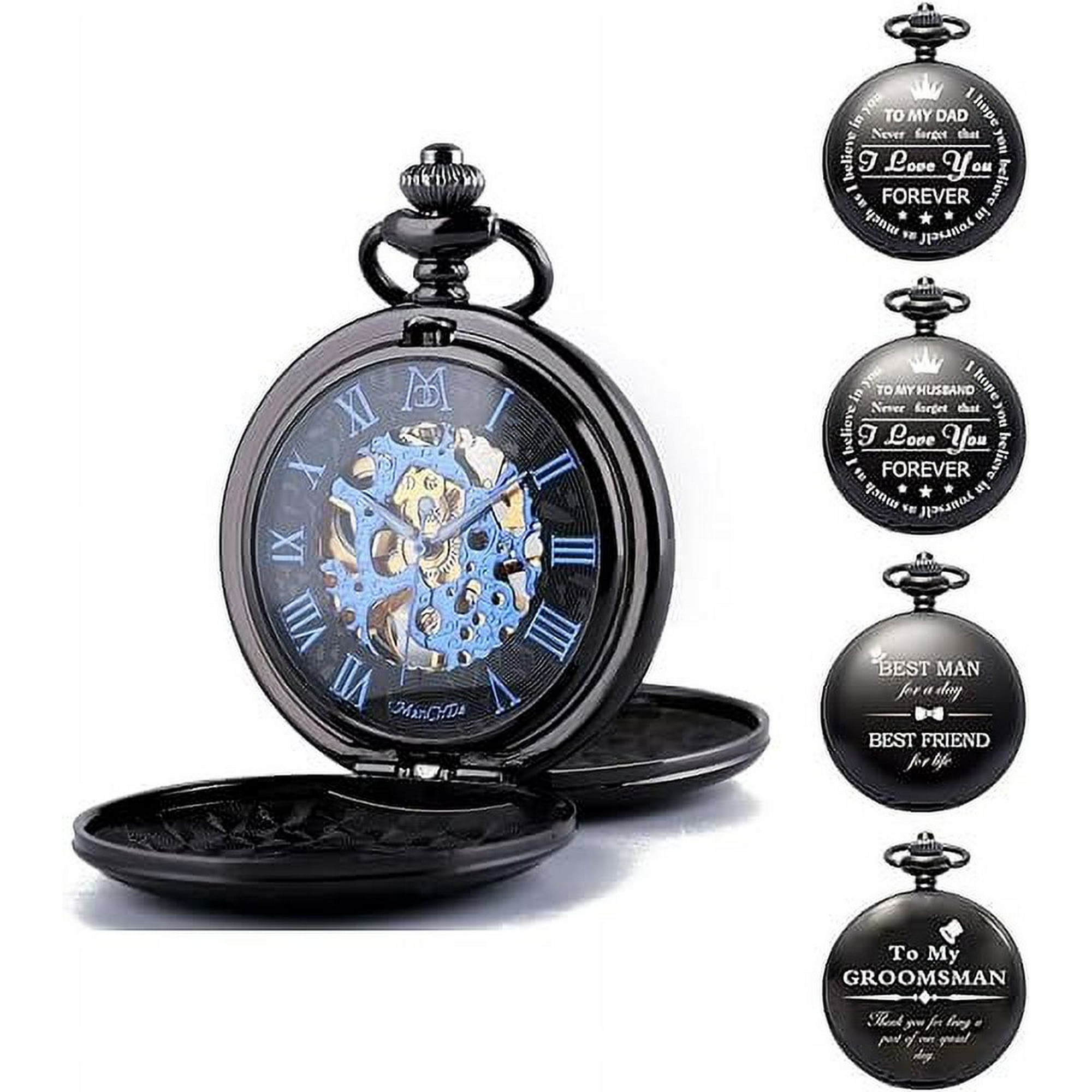Personalized engraved pocket watch deals