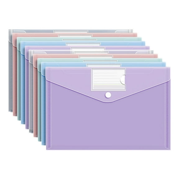 Heavy Dutys File Folders With Clear View Design Large Capacity Document Holders For Workplace School Supplies Reusable Snap Closure