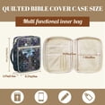 thumbnail image 7 of Uorisanigo Cross Flower Bible Bags for Women Quilted Bible Cover Bible Study Supplies Accessories Book Protector Zippered Book Cover Large Size Study Bible Carrier, 7 of 7