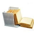 thumbnail image 4 of Frcolor Foldable Bread Toast Slicer Bagel Slicer Plastic Loaf Sandwich Bread Slice Cutter Mold for Home, 4 of 8