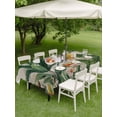 thumbnail image 4 of Outdoor Tablecloth with Umbrella Hole for Patio/Picnic/Party/Camping, Tropical Palm Trees Waterproof Table Cloth Rectangle Table Cover Washable, Green Botanical Summer Flowers Rustic (60"x 102"), 4 of 9