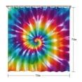 thumbnail image 5 of Colorful Rainbow Tie Dye Spiral Pattern Shower Curtain 72"x72" ,Bathroom Decorative Shower Curtains Set with 12 Hooks,Modern Waterproof Washable Shower Curtain, 5 of 6