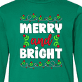 thumbnail image 4 of Inktastic Merry and Bright Long Sleeve Youth T-Shirt, 4 of 5