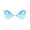 Blue, variant on Under $5 Butterfly Wing Sunglasses for Women Irregular Scalloped Shades Colorful Transparent Novelty Party Sun Glasses Festival Rave Club Photo Booth Eyewear Rimless Frameless