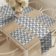 thumbnail image 2 of Ambesonne Black and White Table Runner & Placemats, Interlace Squares, Placemat 4 pcs + Runner 14"x90", White Black, 2 of 2