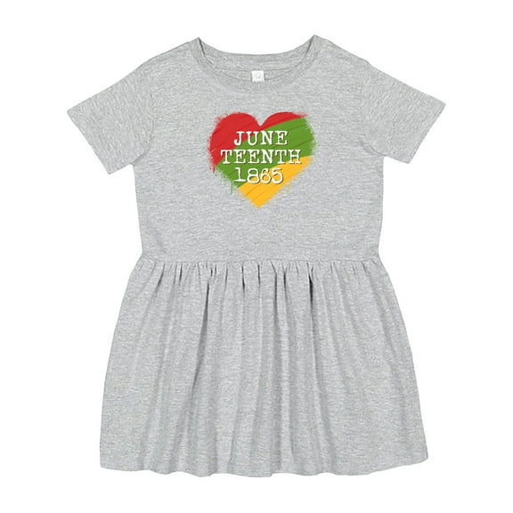 Inktastic Juneteenth 1865 Heart Girls Toddler Dress