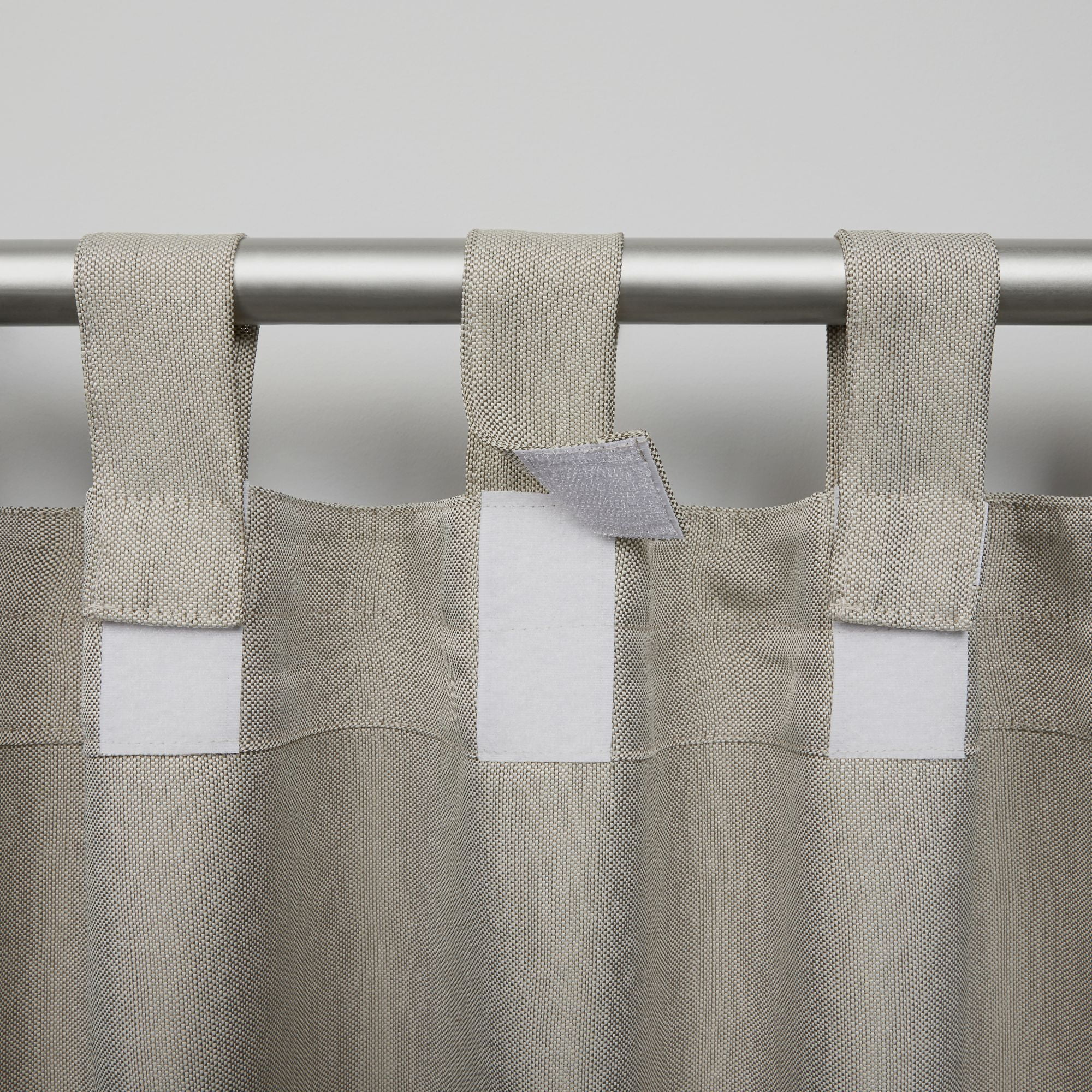 Exclusive Home Curtains Biscayne Indoor/Outdoor Two Tone Textured Tab Top Curtain Panels, 54"x84", Sand, Set of 2