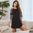 thumbnail image 1 of MELLCO Women's Nightgown Pure Cotton Short Sleeve Sleepwear Comfy breathable Sleep Shirt Scoopneck Nightshirt - black - M, 1 of 12