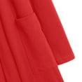 thumbnail image 6 of Odeerbi Jackets For Women Trendy Long Sleeve Solid Cardigan Autumn 2025 Casual Coat Blouse Top Watermelon Red, 6 of 6