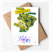 Welcom Brazil Summer Soccer Welcome Back Greeting Cards Envelopes Blank