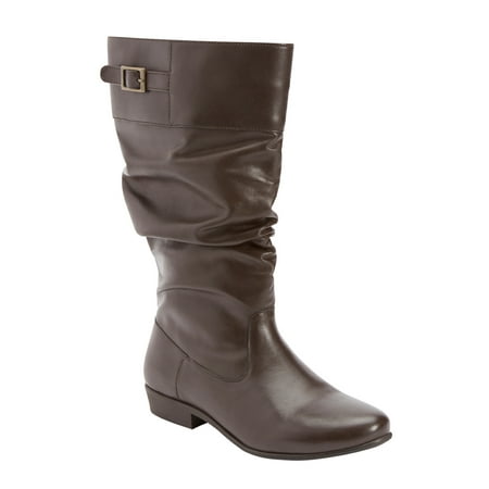 

Comfortview Women s Wide Width The Monica Wide Calf Leather Boot