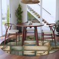 thumbnail image 2 of Wildlife Portraits 8FT Round Area Rugs for Living Room Animals Plaid Deer Owl Bear Rustic Brown Pine Cone Ultra-Thin Non-Slip Round Rugs Washable Low Pile Circle Carpet for Bedroom Kitchen Nursery, 2 of 9