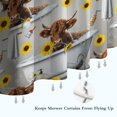 thumbnail image 6 of Gray Highland Cow Bathtub Sunflower Pattern Shower Curtain 36"x72" ,Bathroom Decorative Shower Curtains Set with 12 Hooks,Modern Waterproof Washable Shower Curtain, 6 of 6