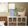 thumbnail image 2 of Elegant Designs Modern Leather Table Lamp with White Fabric Shade, 2 of 3