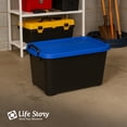 thumbnail image 6 of Life Story 55 Qt Stackable Storage Bin, Heavy Duty Lidded Container, Black/Blue, 6 Pack, 6 of 8