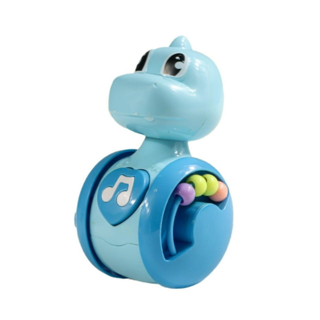 MERIGLARE Development Toy, Rocking Dinosaur, for Tummy Time Play, Educational And Stimulating, for The Development of Toddlers (boys And Girls) Blue