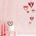 thumbnail image 3 of GOOHOCHY Juego de 4 adornos colgantes en forma de corazón, papel tridimensional, para San Valentín o bodas (rojo)., 3 of 8