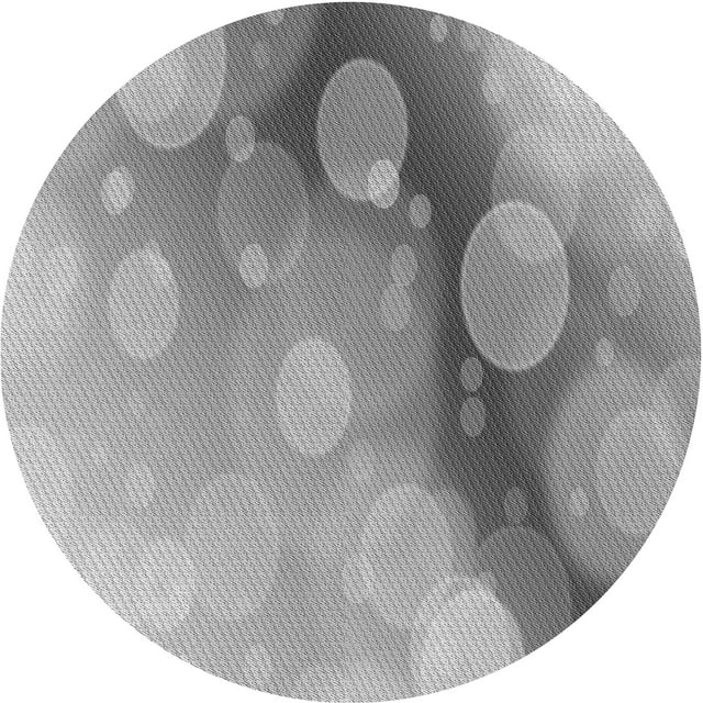 Ahgly Company Tapis d'Intérieur Rond Lavable en Machine Gris Argenté Transitionnel, 3 Pieds Rond